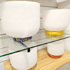 Set 7 cuencos de cuarzo (18-30 cms.) 432 Hzs.