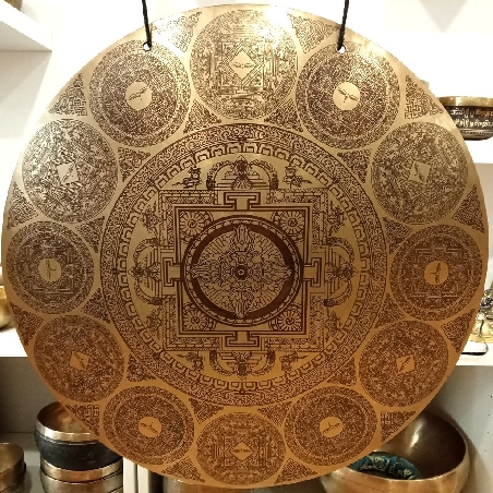 Gong nepalí 53 cms. "Doble dorje/Mandalas" Gong nepalí 53 cms. "Doble dorje/Mandalas"