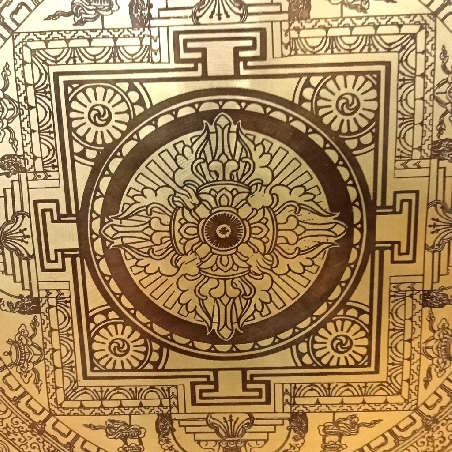 Gong nepalí 53 cms. "Doble dorje/Mandalas" Gong nepalí 53 cms. "Doble dorje/Mandalas"
