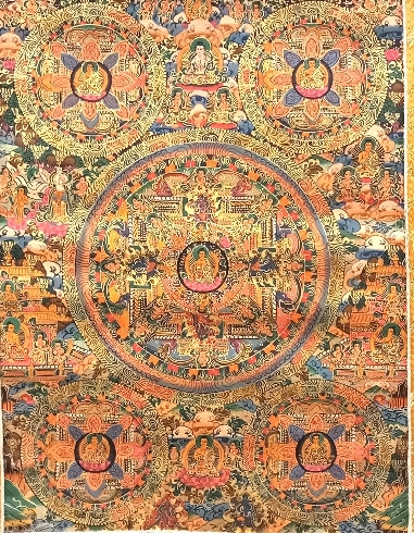 Mandala con brocado 80 x 50 cms. tk402