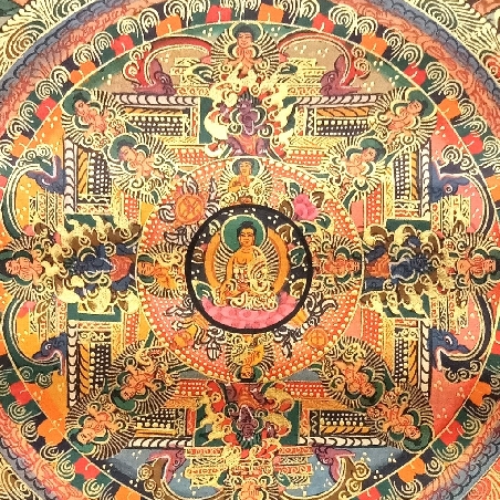 Mandala con brocado 80 x 50 cms. tk402