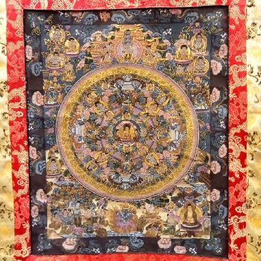 Mandala ccon brocado 80 x 50 cms. tk404