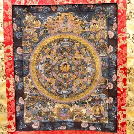 Mandala ccon brocado 80 x 50 cms. tk404