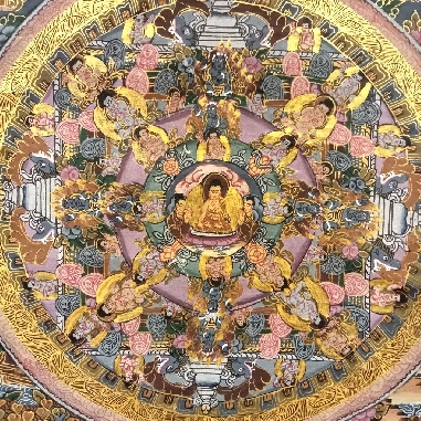 Mandala ccon brocado 80 x 50 cms. tk404