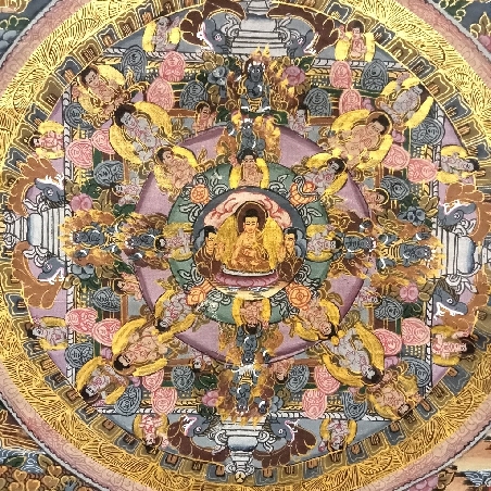 Mandala ccon brocado 80 x 50 cms. tk404