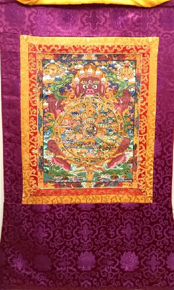 Rueda de la vida con brocado 110 x 65 cms. tk408