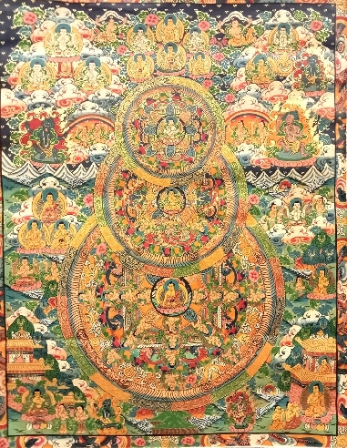 Mandala con brocado 110 x 65 cms.  tk410