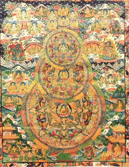 Mandala con brocado 110 x 65 cms.  tk410