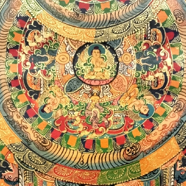 Mandala con brocado 110 x 65 cms.  tk410