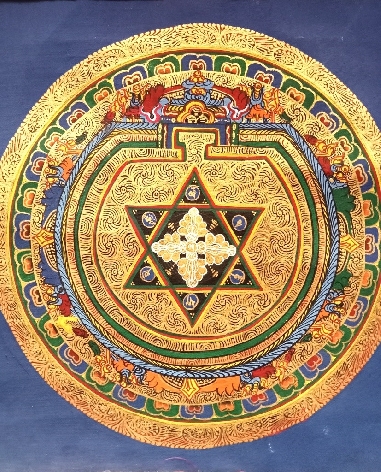 Mandala con brocado 55 x 40 cms. tk411