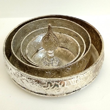 Mandala plateado 10 cms diámetro