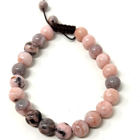 Pulsera de Jaspe Cebra rosa