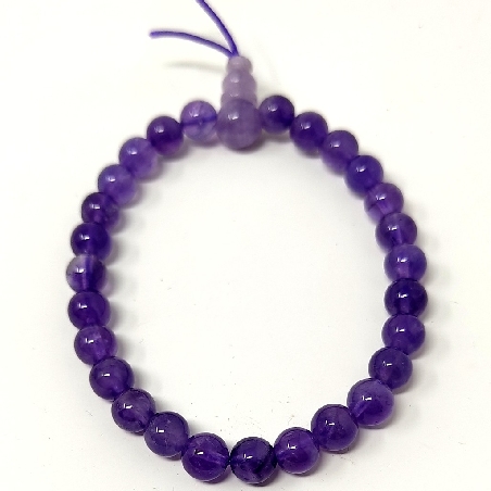 Pulsera elástica de Amatista 6 mms