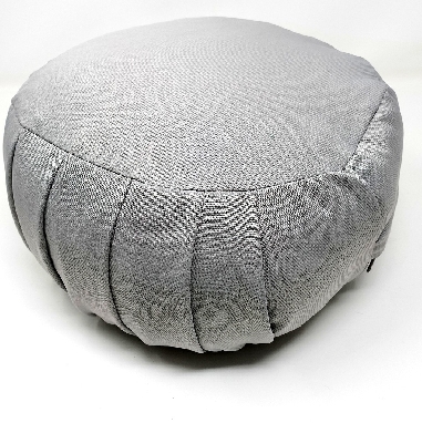 Zafu cáscara espelta ecológico. Gris extra grande