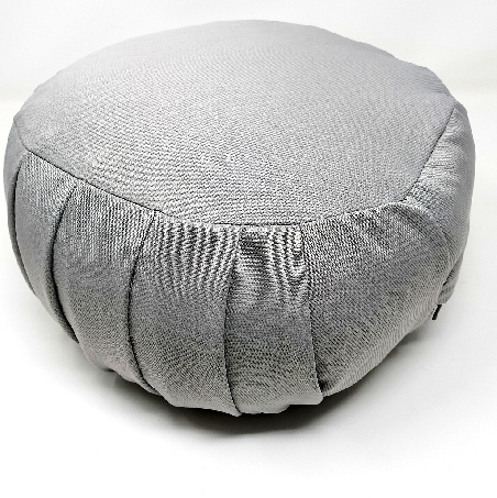 Zafu cáscara espelta ecológico. Gris extra grande