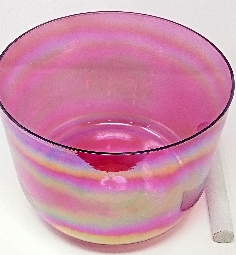 Cuenco de cuarzo alquímico de Rubí- 25 cms.