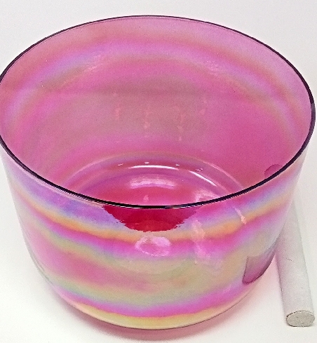 Cuenco de cuarzo alquímico de Rubí- 25 cms.