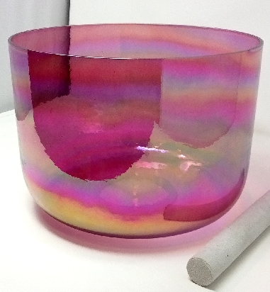 Cuenco de cuarzo alquímico de Rubí- 25 cms.