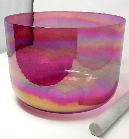 Cuenco de cuarzo alquímico de Rubí- 25 cms.