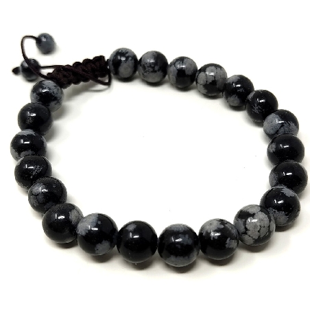 Pulsera obsidiana copo de nieve Pulsera obsidiana copo de nieve