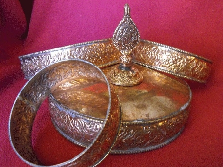 Mandala cobre 13 cms. diametro