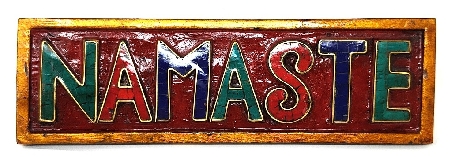 "Namaste" de madera