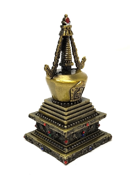 Estupa de metal mediana