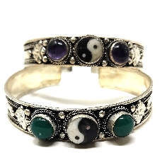 Pulsera Yin/Yang con piedras