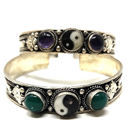 Pulsera Yin/Yang con piedras