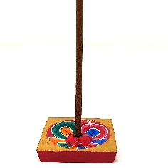 Incensario de madera "Flor de loto" cuadrado 2