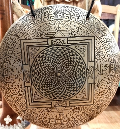 Gong nepalí "Flor de la vida" 35 cms.