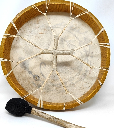 Tambor chamánico pintado a mano 50 cms.