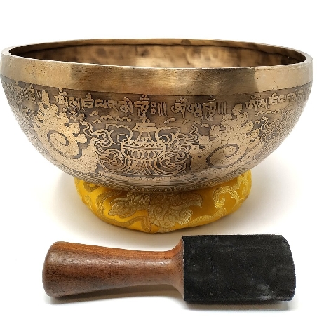 Cuenco jambati grabado 1200-1400 grs 21-23 cms. diámetro