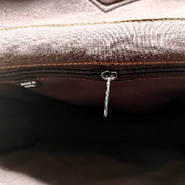 Mochila cuero y algodón grande