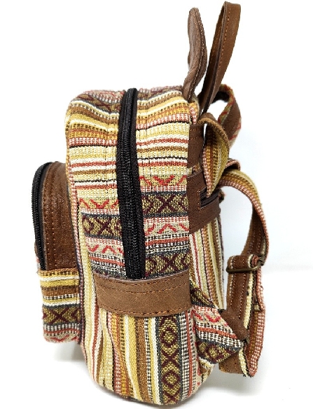 Mochila de cuero y algodón "Rabbit"