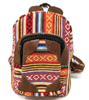 Mochila de cuero y algodón "Rabbit"