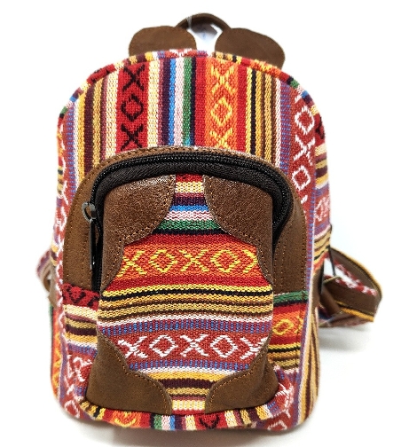 Mochila de cuero y algodón "Rabbit"