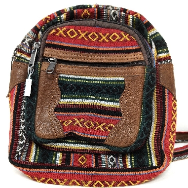 Mochila de cuero y algodón "Rabbit"