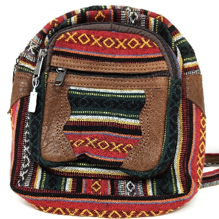 Mochila de cuero y algodón "Rabbit"