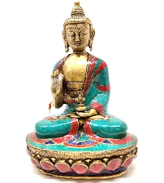 Estatua Amoghasiddhi con pedrería