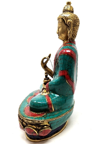 Estatua Amoghasiddhi con pedrería