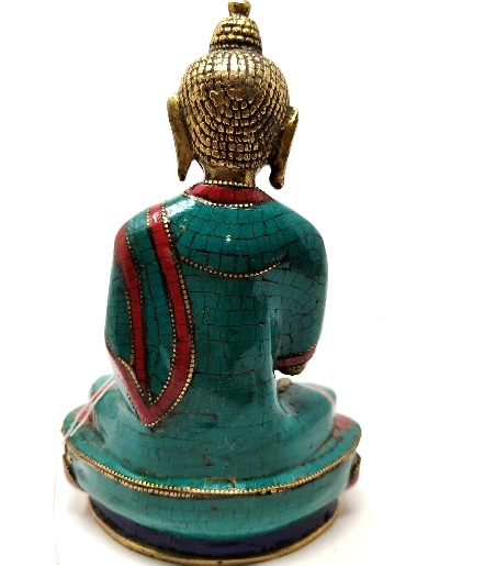 Estatua Amoghasiddhi con pedrería