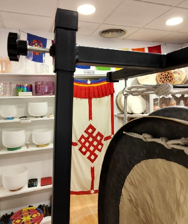 Soporte de Gong forma T- 80 cms.