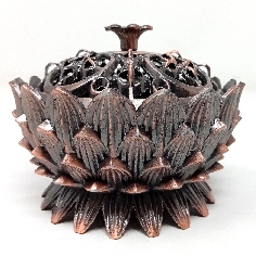 Incensario metal "flor de loto"