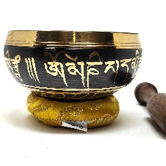 Cuenco torneado "Negro-dorado" 11 cms.