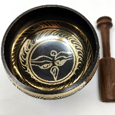 Cuenco torneado "Negro-dorado" 11 cms. 2