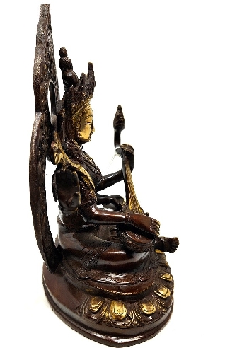 Saraswoti bronce 23 cms.