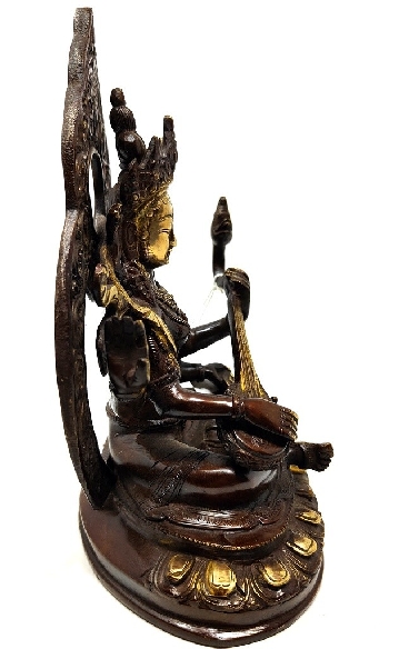 Saraswoti bronce 23 cms.