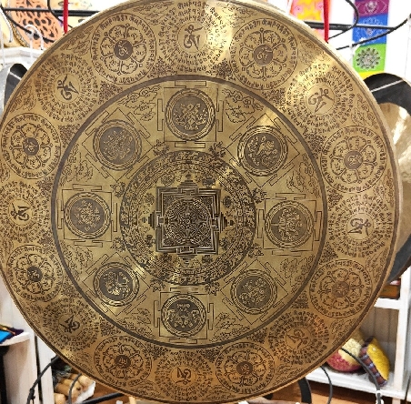 Gong Tam tam 60 cms. "Kalachakra/Signos auspiciosos" + funda
