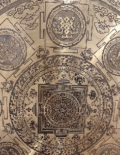 Gong Tam tam 60 cms. "Kalachakra/Signos auspiciosos" + funda 2